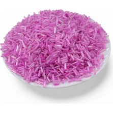 Serhat Aksesuar ve El İşçiliği 6x2 mm Pastel Fuşya Boru Boncuk 90 Gr