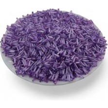 Serhat Aksesuar ve El İşçiliği 6x2 mm İçten Boyalı Lila Boru Boncuk 100 Gr