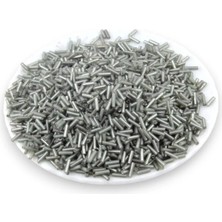 Serhat Aksesuar ve El İşçiliği 6x2 mm Kristal Gri Boru Boncuk 100 Gr