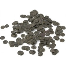 Serhat Aksesuar ve El İşçiliği 10 mm Eskitme Bronz Çift Delikli Surat Desenli Pul Payet (20 gr 100 Adet)