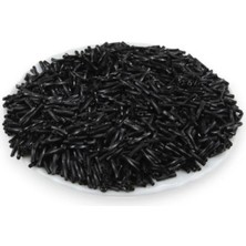 Siyah Burgulu Boru 10 mm Boncuk 100 gr