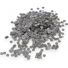 Serhat Aksesuar ve El İşçiliği Koyu Gri 5x5 mm Kare Pul Payet (20 gr 250 Adet)
