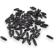 Serhat Aksesuar ve El İşçiliği 12 Mm Siyah (22X6 MM) Ahşap Boncuk 35 gr (70 ADET)