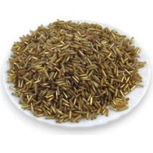 Serhat Aksesuar ve El İşçiliği 6x2 mm Eskitme Gold Boru Boncuk 100 Gr