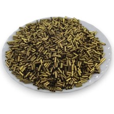 Serhat Aksesuar ve El İşçiliği 6x2 mm Gold Kaplama Boru Boncuk 90 Gr