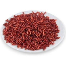 Burgulu Kırmızı Boru 6x2 mm Boncuk 100 gr