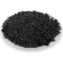 Serhat Aksesuar ve El İşçiliği 5 mm Siyah Kısa Boru Boncuk 100 Gr