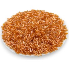 Serhat Aksesuar ve El İşçiliği 6x2 mm Açık Turuncu Boru Boncuk 100 Gr