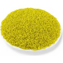 Serhat Aksesuar ve El İşçiliği Kristal Limon Sarı (11/0) 2 mm Kum Boncuğu 100 gr