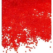 Serhat Aksesuar ve El İşçiliği Şeffaf Kırmızı (11/0) 2 mm Kum Boncuğu 100 gr
