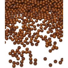 Serhat Aksesuar ve El İşçiliği 5 mm Açık Kahve Ahşap Boncuk 50 gr