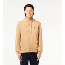 Lacoste Erkek Classic Fit Fermuarlı Bej Sweatshirt
