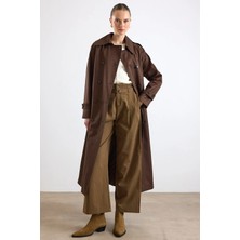 Olcay Çıkabilir Atkılı Su Itici Özellikli Trençkot Kahve 6887