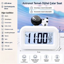 Belirtilmemiş Astronot Dijital Çalar Saat – LED Ekranlı, Çok Fonksiyonlu, Zamanlayıcı ve Kronometre Özellikli, Sıcaklık, Tarih ve Hafta Günü Göstergeli Masa Saati