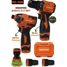 Ridepro Şarjlı Armut Tipli 2'li Set (Torklu Vidalama + Vidalama)