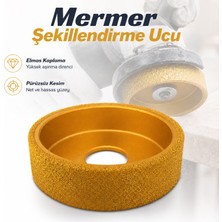 Badem10 Mermer Granit Şekillendirme Panç Ucu Spiral Uyumlu Elmas Oyma Taşlama Aparatı Hassas Güçlü Işlem