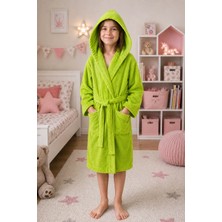 MySoft Home Çocuk Bornozu Kapüşonlu %100 Pamuk Organik Kumaş