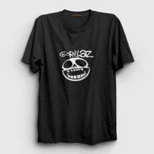 Presmono Unisex Siyah Logo Gorillaz T-Shirt