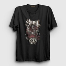 Presmono Unisex Siyah Demons Ghost T-Shirt