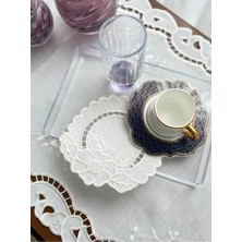 Denef Home Flower - Kokteyl Peçetesi Delik Işi Krem - 15X15 cm 2 Adet