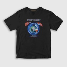 Presmono Unisex Çocuk Siyah Slaves and Masters Deep Purple T-Shirt