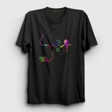 Presmono Unisex Siyah Pulp Fiction Daft Punk T-Shirt