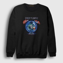 Presmono Unisex Siyah Slaves and Masters Deep Purple Sweatshirt