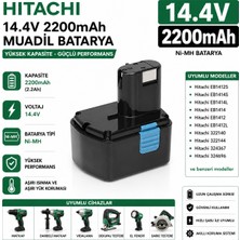 İnfostar Hıtachı DS14DMR, DS14DV, DS14DVA, DS14DVB ile Uyumlu Muadil Matkap Bataryası