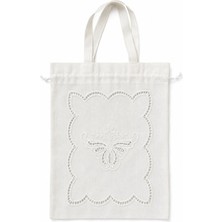Denef Home Kelebek - Çok Amaçlı Çanta Delik Işi Krem - 30X35 cm 1 Adet