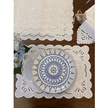 Denef Home Kelebek - Amerikan Servis Delik Işi Krem - 35X50 cm 1 Adet