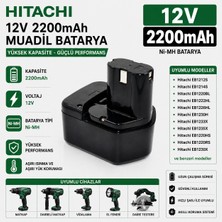 İnfostar Hıtachı UB5D, EB1212S, EB1214L, EB1214S ile Uyumlu Muadil Matkap Bataryası