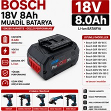 İnfostar Bosch 18V 8AH Professional Procore 18V 8.0AH ile Uyumlu Muadil Matkap Bataryası