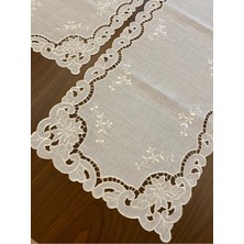 Denef Home Rose - Runner Delik Işi Krem - 35X100 cm 1 Adet