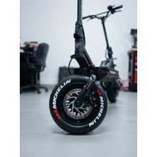 Performance Stickers Lastik Yazısı Michelin Elektrikli Scooter Icin  8ADET Lastik Sticker Segway , Onvo, Xiaomi ,dualtron, Nami Lastik Stikeri 11 Inç Kadar Uyumlu