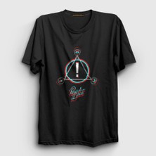 Presmono Unisex Siyah Neon Logo Panic! at the Disco T-Shirt