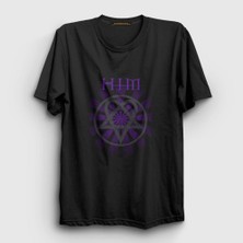 Presmono Unisex Siyah Beam Him T-Shirt