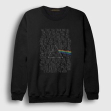 Presmono Unisex Siyah Eclipsed Pink Floyd Sweatshirt