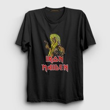 Presmono Unisex Siyah Eddie Iron Maiden T-Shirt