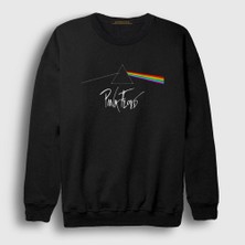 Presmono Unisex Siyah Refraction Pink Floyd Sweatshirt