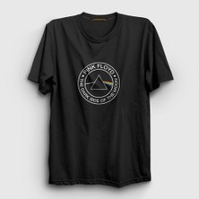 Presmono Unisex Siyah Moon Pink Floyd T-Shirt