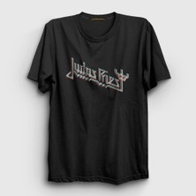 Presmono Unisex Siyah Logo V2 Judas Priest T-Shirt
