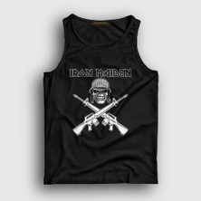 Presmono Unisex Siyah Soldier Iron Maiden Atlet
