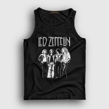 Presmono Unisex Siyah Band Led Zeppelin Atlet