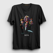Presmono Unisex Siyah Band V2 Led Zeppelin T-Shirt