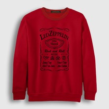 Presmono Unisex Kırmızı Old Led Zeppelin Sweatshirt