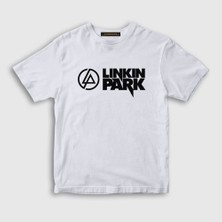 Presmono Unisex Çocuk Beyaz Logo V2 Linkin Park T-Shirt