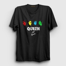 Presmono Unisex Siyah Hot Space Queen T-Shirt