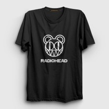 Presmono Unisex Siyah Bear Logo Radiohead T-Shirt