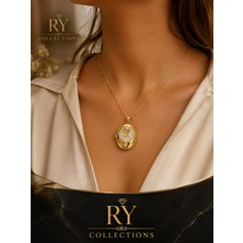 Ry Collections Zirkon Taşlı Anka Kuşu Detaylı Açılabilir Çelik Alya Kolyesi