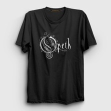 Presmono Unisex Siyah Logo Opeth T-Shirt